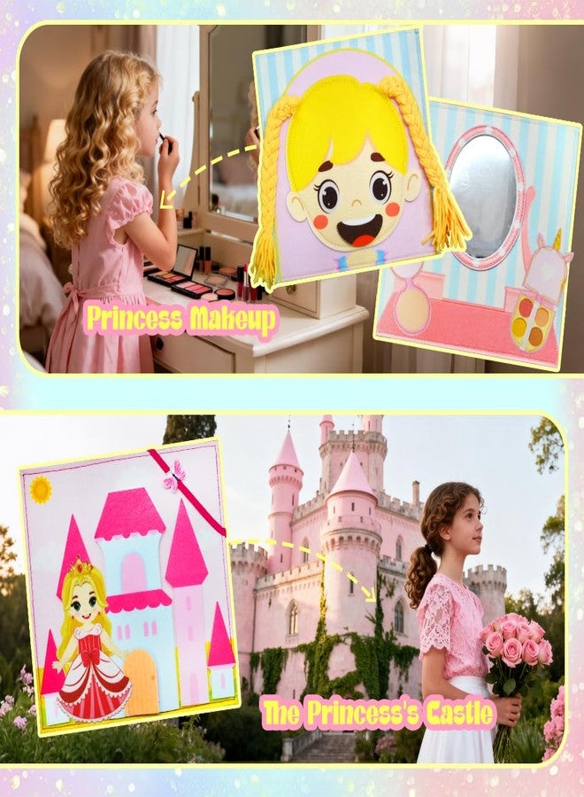 Kimicare Montessori Busy Book for Toddlers 1-3, Unicorn Felt Busy Board for 1 Year Old Toddler Activity Book Princess Dress Up Educational Learning Sensory Toys Birthday Christmas Stocking Stuffers Gifts Girls - Image 5